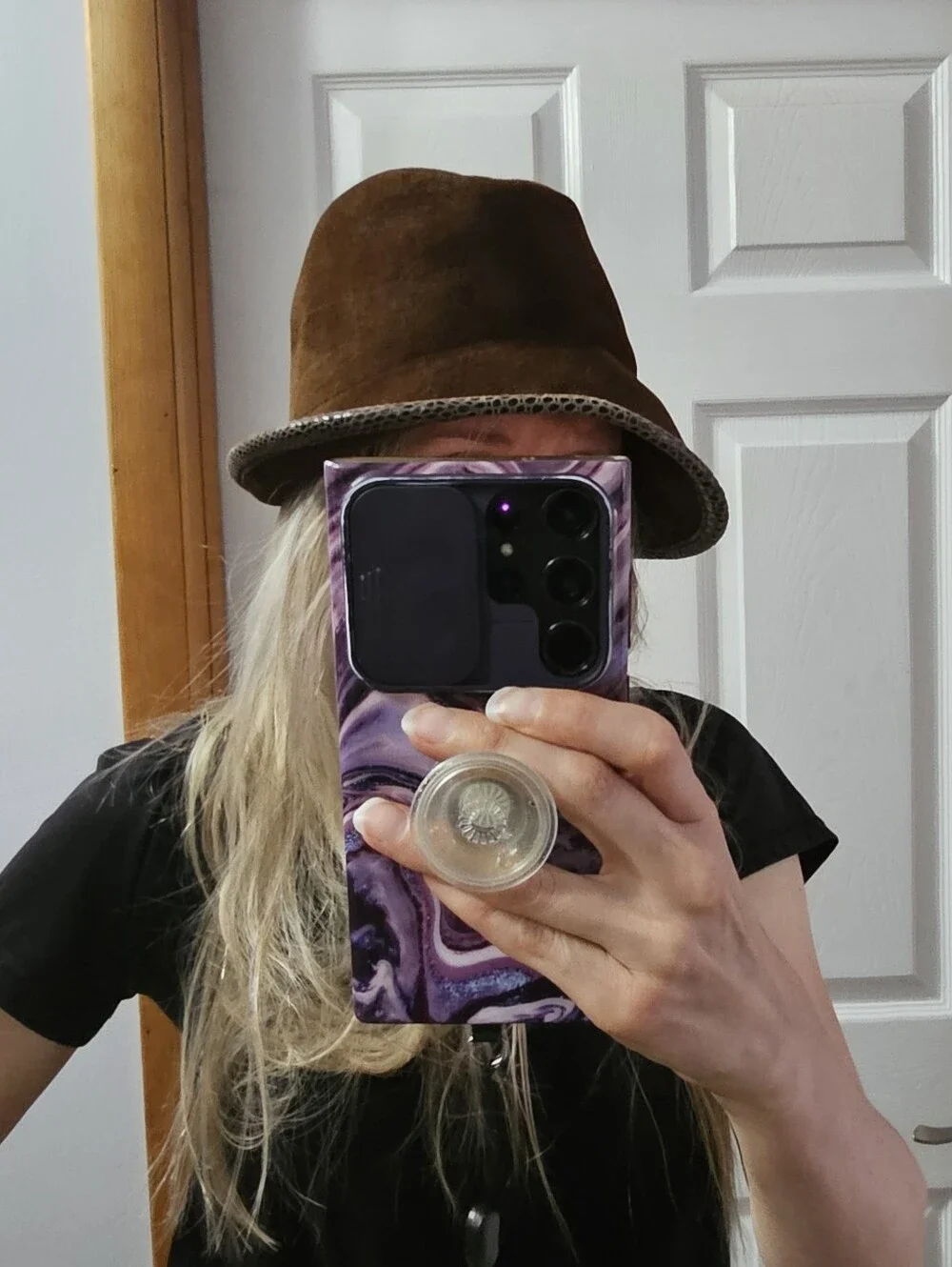 Vintage Ophelie Hats Brown Fur Felt Asymmetrical Cloche Mushroom Hat